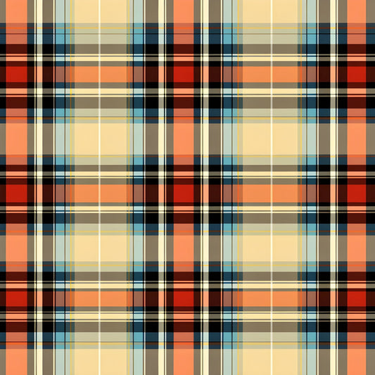 Vibrant Plaid Pattern 7 Quilting Cotton Fabric