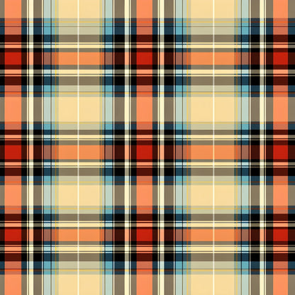 Sunset Tartan Pattern 7 Minky Fabric