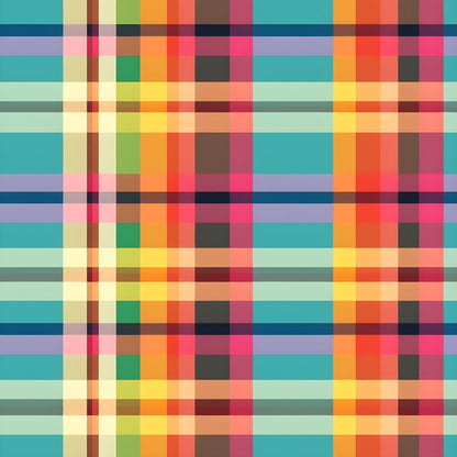 Sunset Tartan Pattern 8 Minky Fabric