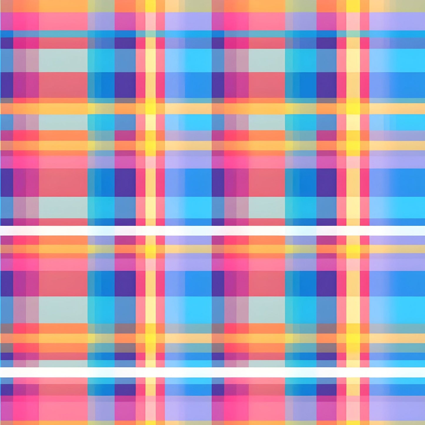 Vibrant Plaid Pattern 9 Quilting Cotton Fabric