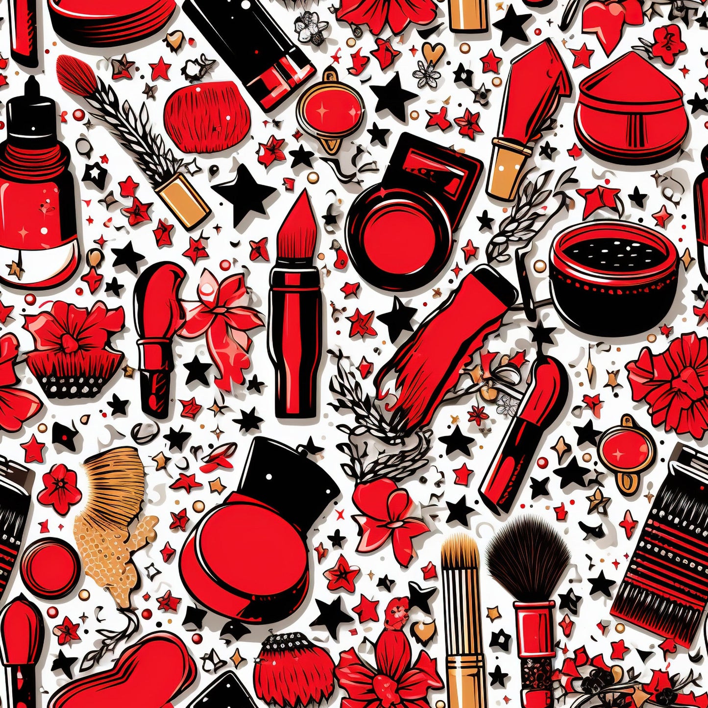 Vibrant Pop Art Beauty Pattern 10 Quilting Cotton Fabric