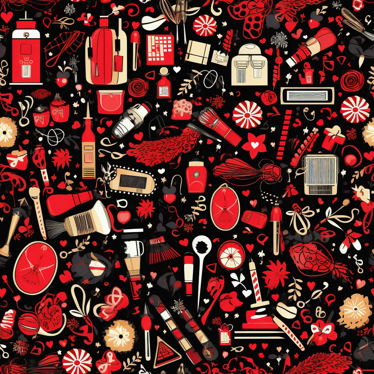Rockabilly Rouge Pattern 11 Minky Fabric