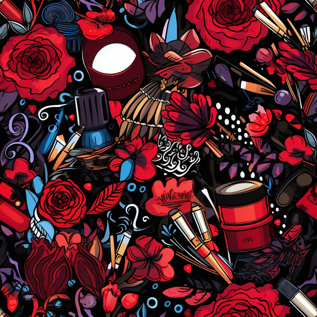 Rockabilly Rouge Pattern 5 Minky Fabric