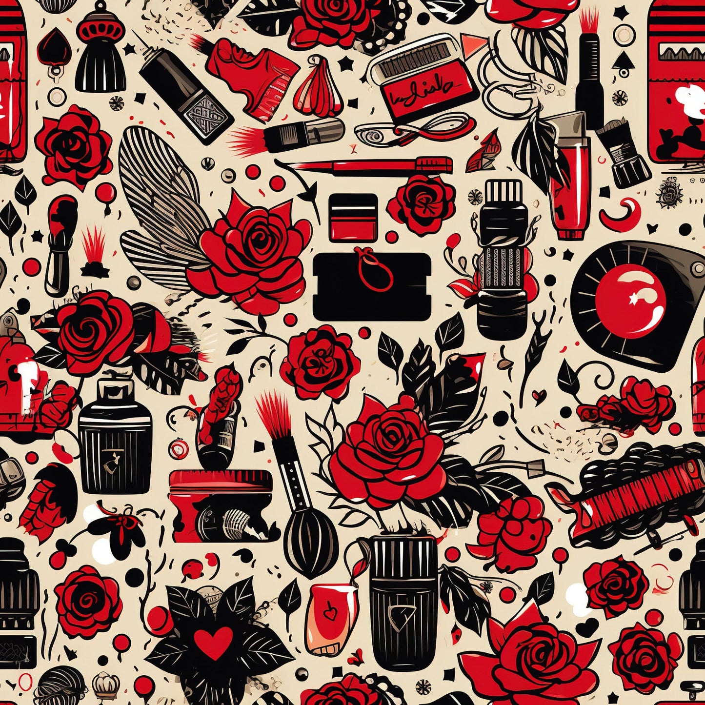 Vibrant Pop Art Beauty Pattern 9 Quilting Cotton Fabric
