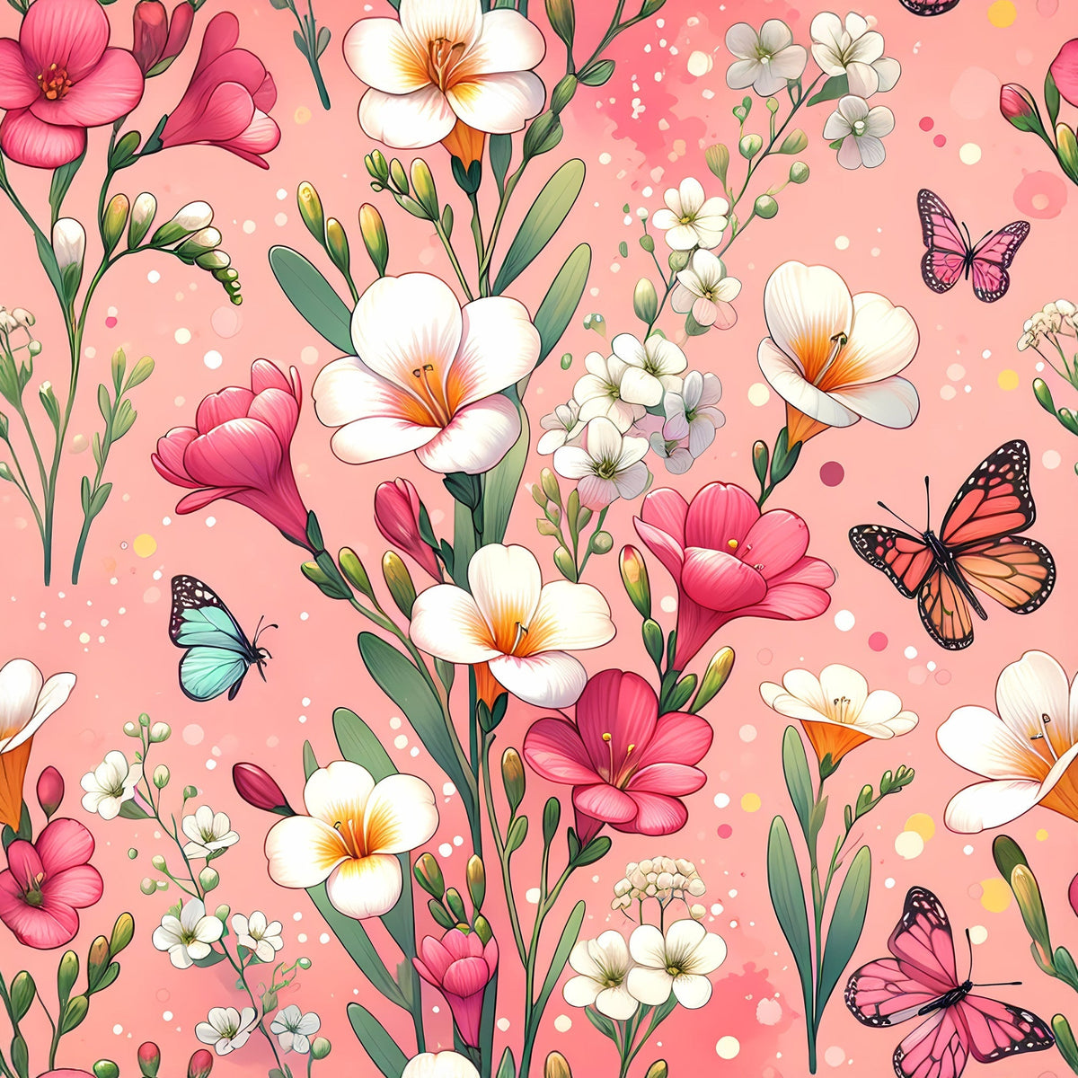 Sunlit Wildflowers Pattern 5 Minky Fabric