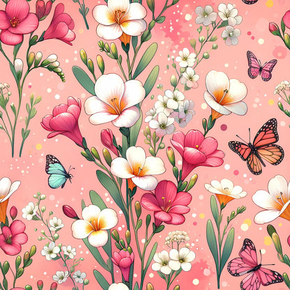 Sunlit Wildflowers Pattern 5 Minky Fabric