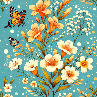 Sunlit Wildflowers Pattern 8 Minky Fabric