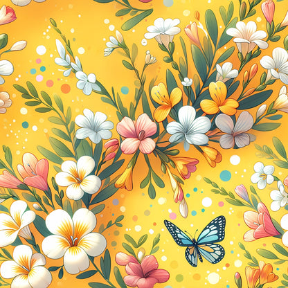 Sunlit Wildflowers Pattern 9 Minky Fabric