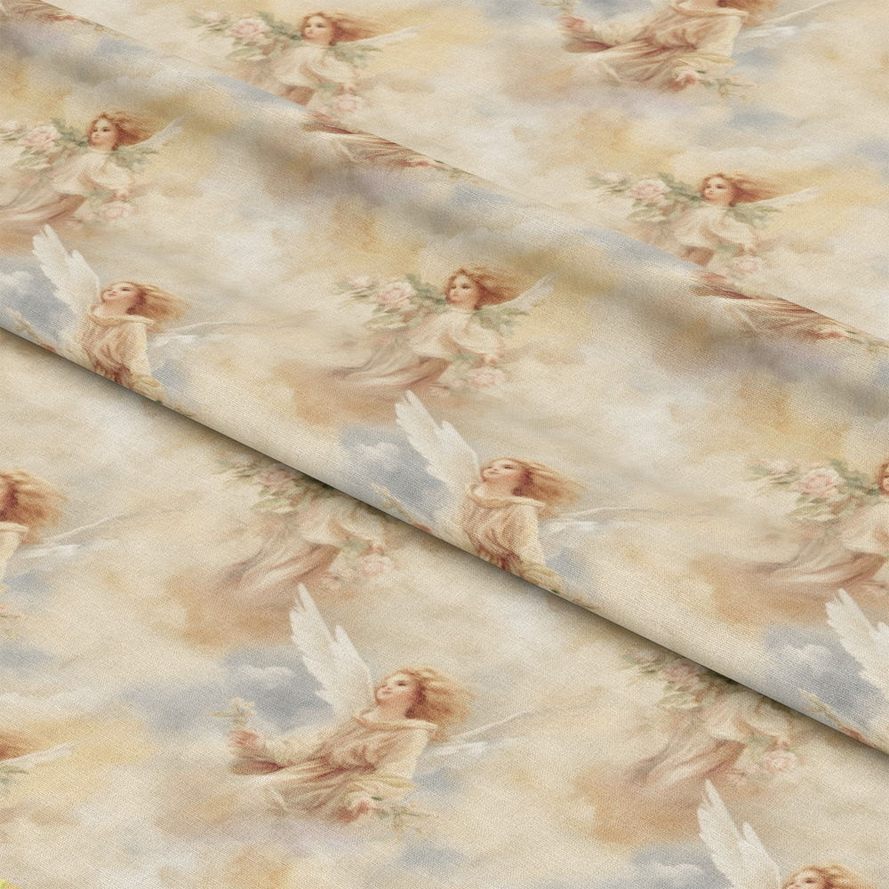 Vintage Angels in Heavenly Skies Pattern 10 Quilting Cotton Fabric