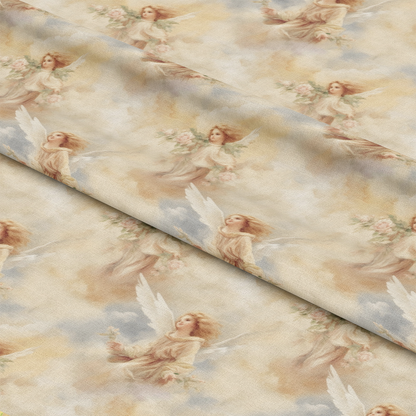 Vintage Angels in Heavenly Skies Pattern 10 Quilting Cotton Fabric