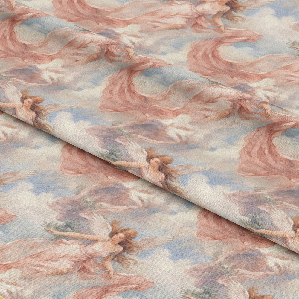 Vintage Angels in Heavenly Skies Pattern 14 Quilting Cotton Fabric