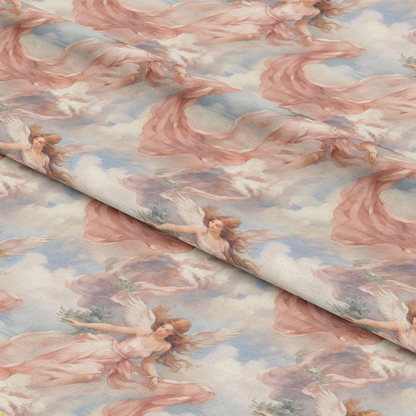 Vintage Angels in Heavenly Skies Pattern 14 Quilting Cotton Fabric