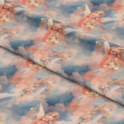 Vintage Angels in Heavenly Skies Pattern 15 Quilting Cotton Fabric