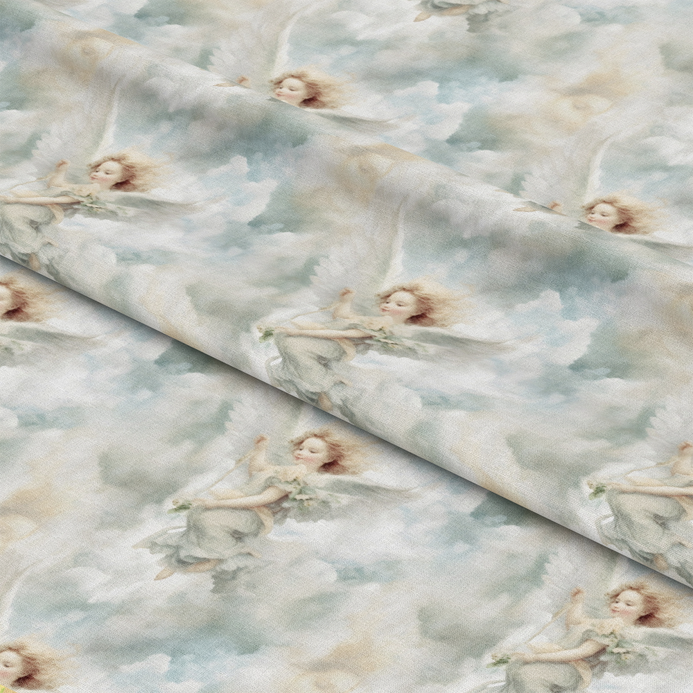 Vintage Angels in Heavenly Skies Pattern 18 Quilting Cotton Fabric