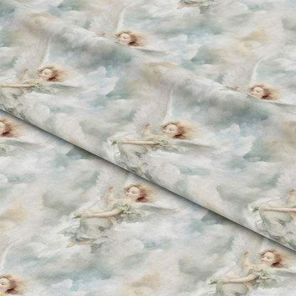Vintage Angels in Heavenly Skies Pattern 18 Quilting Cotton Fabric