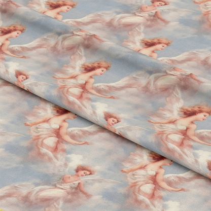 Vintage Angels in Heavenly Skies Pattern 2 Quilting Cotton Fabric