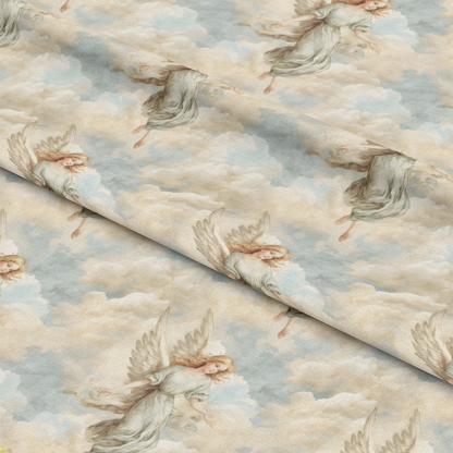 Vintage Angels in Heavenly Skies Pattern 8 Quilting Cotton Fabric