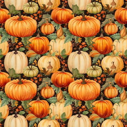 Vintage Autumn Pattern 18 Quilting Cotton Fabric