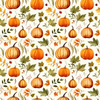 Vintage Autumn Pattern 19 Quilting Cotton Fabric