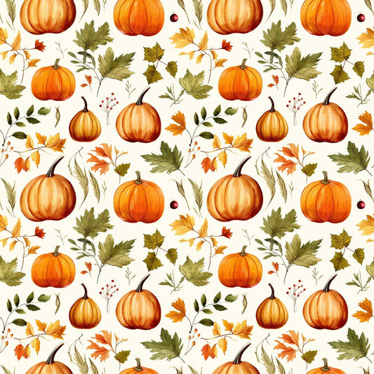 Vintage Autumn Pattern 19 Quilting Cotton Fabric