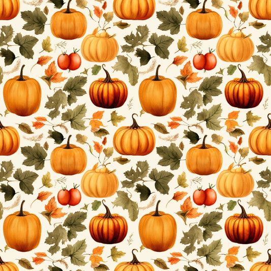 Vintage Autumn Pattern 6 Quilting Cotton Fabric