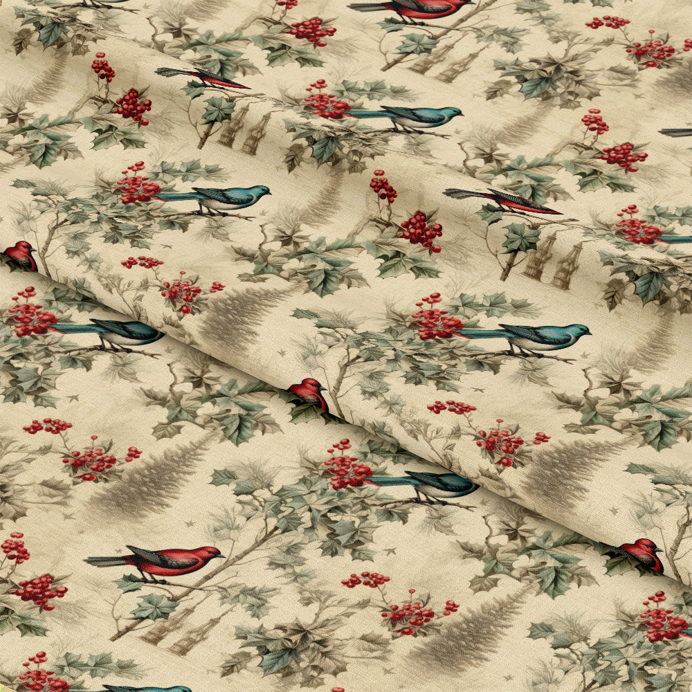 Vintage Christmas Pattern 11 Quilting Cotton Fabric