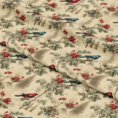 Vintage Christmas Pattern 11 Quilting Cotton Fabric