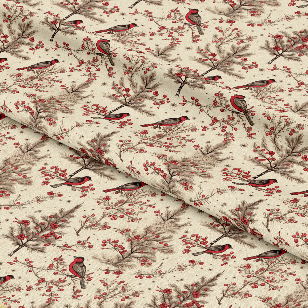 Vintage Christmas Pattern 16 Quilting Cotton Fabric