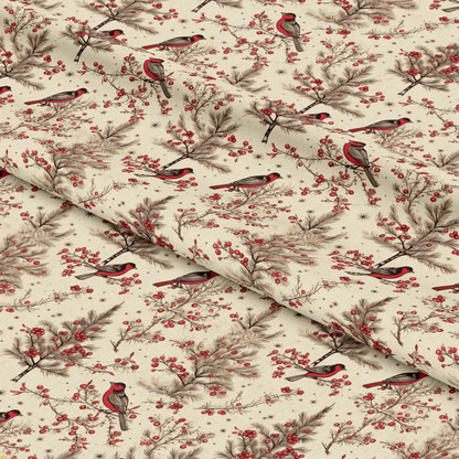 Vintage Christmas Pattern 16 Quilting Cotton Fabric