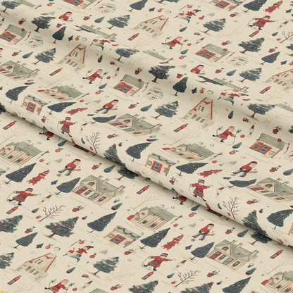 Vintage Christmas Pattern 7 Quilting Cotton Fabric