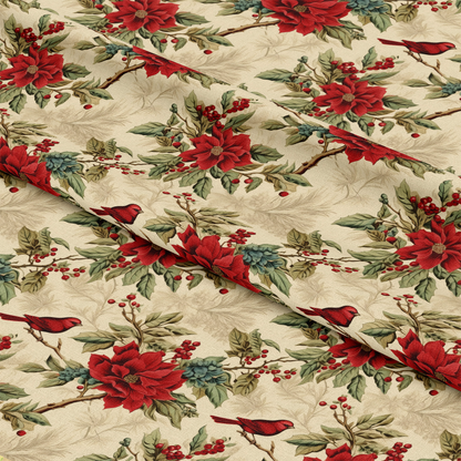 Vintage Christmas Pattern 8 Quilting Cotton Fabric