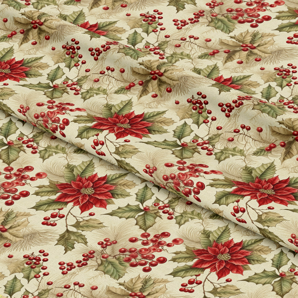 Vintage Christmas Pattern 9 Quilting Cotton Fabric