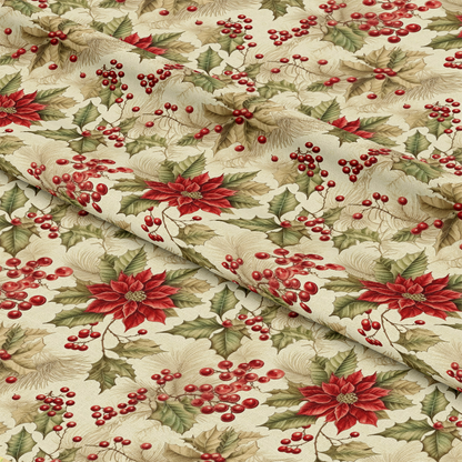 Vintage Christmas Pattern 9 Quilting Cotton Fabric