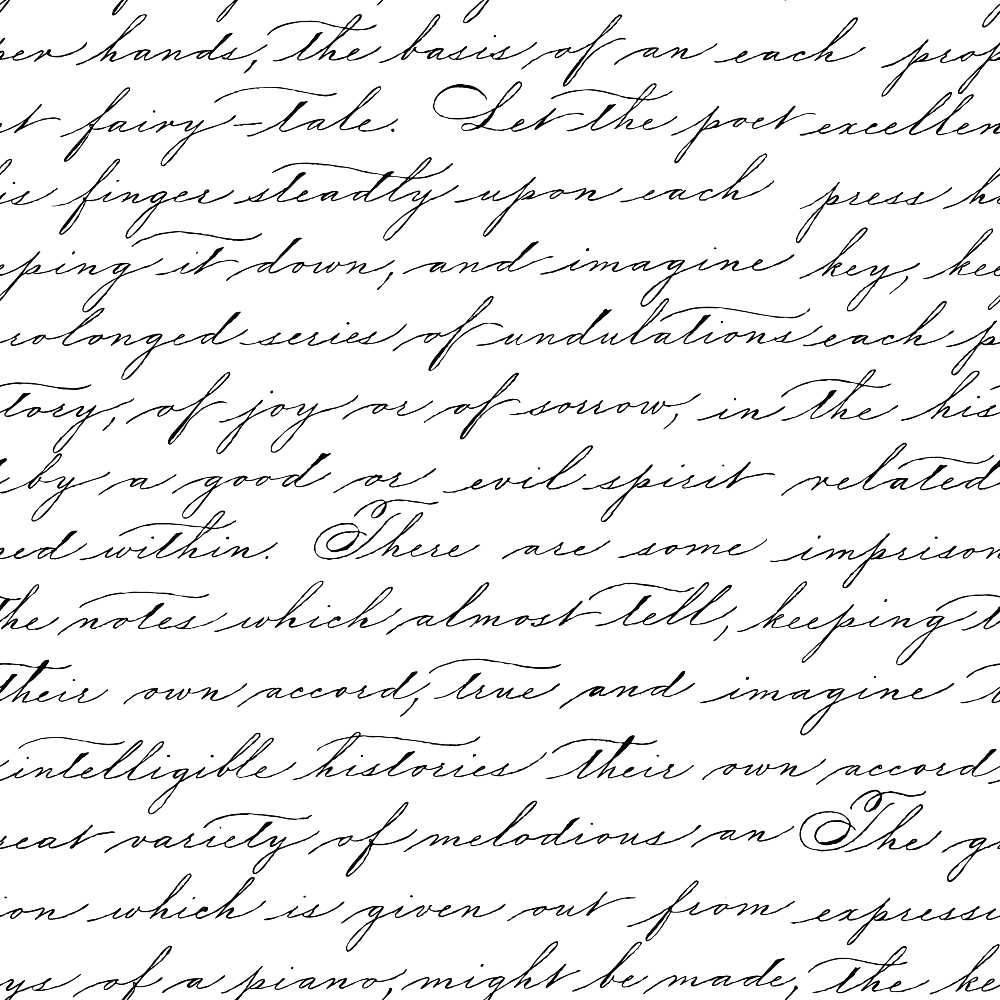 Vintage Handwriting Pattern 10 Quilting Cotton Fabric