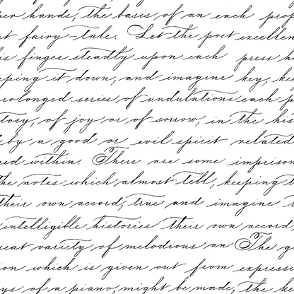 Vintage Handwriting Pattern 10 Quilting Cotton Fabric