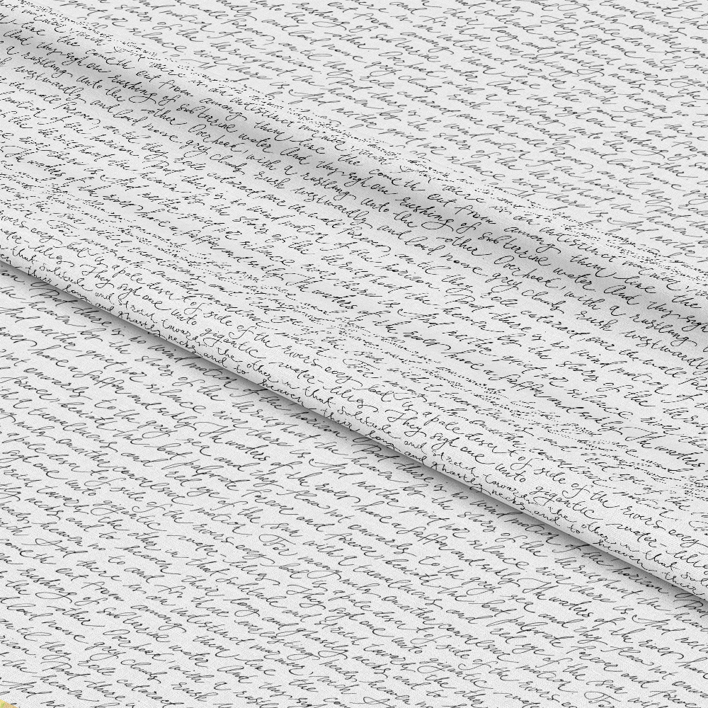 Vintage Handwriting Pattern 11 Quilting Cotton Fabric