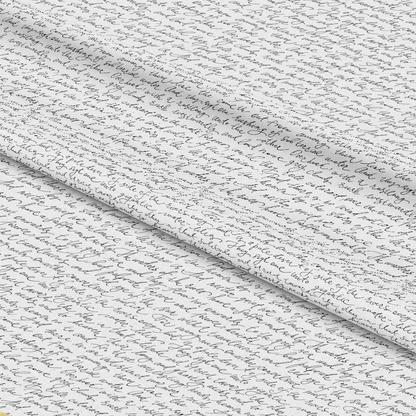 Vintage Handwriting Pattern 11 Quilting Cotton Fabric