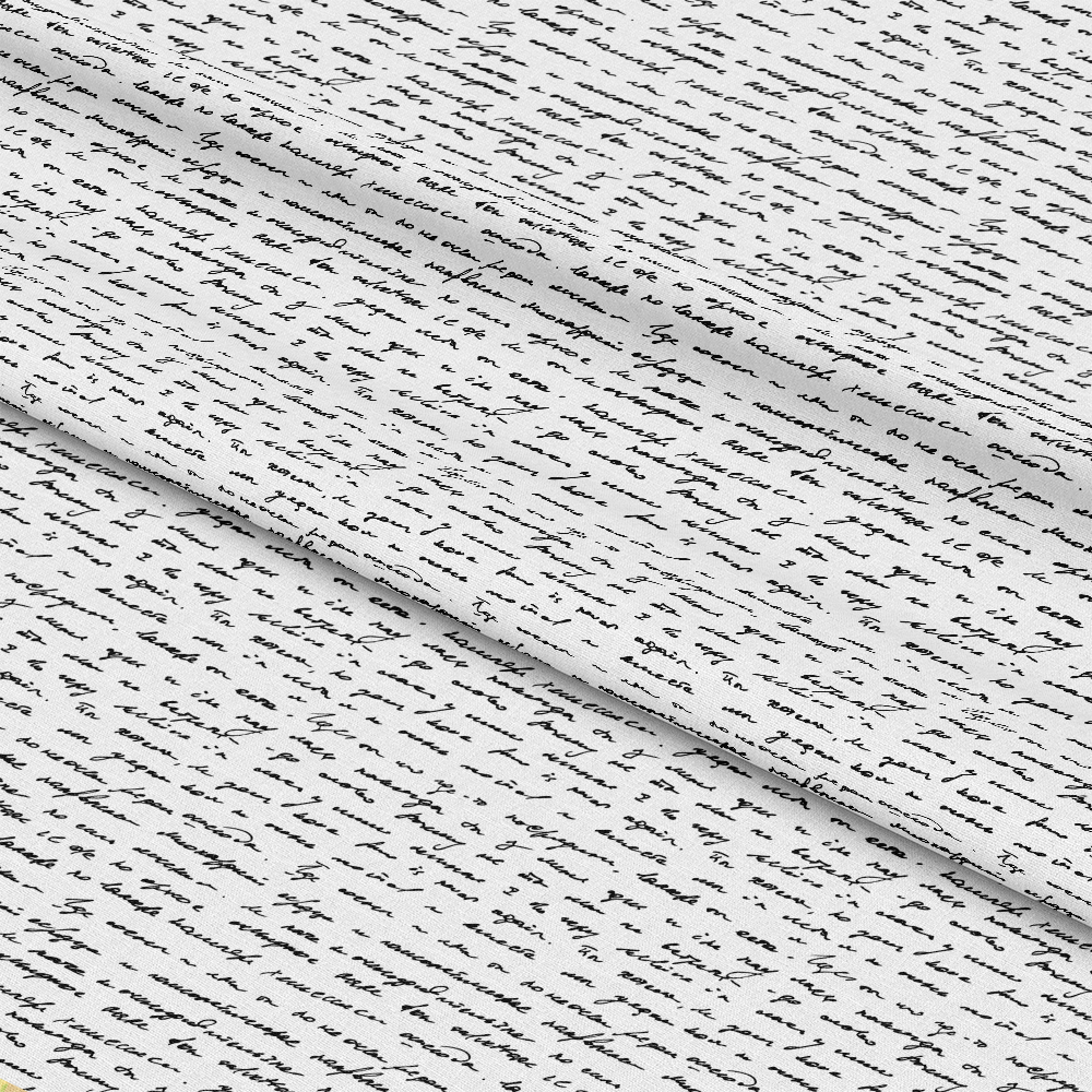 Vintage Handwriting Pattern 13 Quilting Cotton Fabric