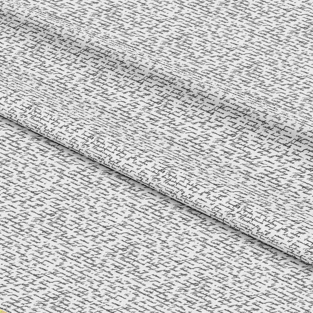 Vintage Handwriting Pattern 15 Quilting Cotton Fabric