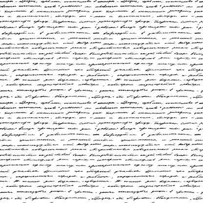 Vintage Handwriting Pattern 16 Quilting Cotton Fabric