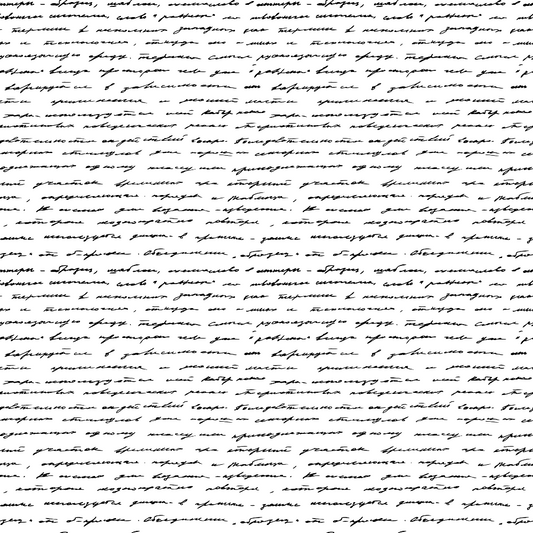 Vintage Handwriting Pattern 16 Quilting Cotton Fabric