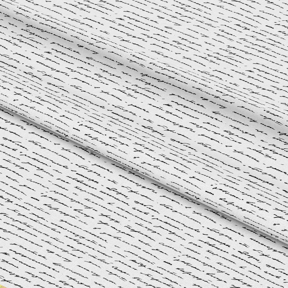 Vintage Handwriting Pattern 17 Quilting Cotton Fabric