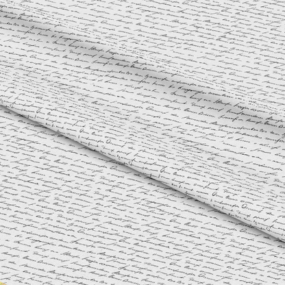 Vintage Handwriting Pattern 4 Quilting Cotton Fabric