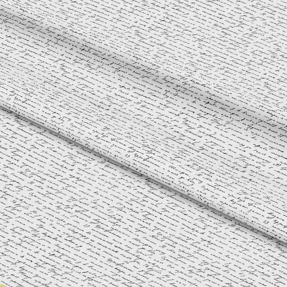 Vintage Handwriting Pattern 9 Quilting Cotton Fabric