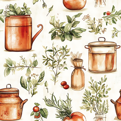 Rustic Pantry Pattern 10 Minky Fabric
