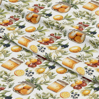 Vintage Kitchen Ingredients Pattern 7 Quilting Cotton Fabric