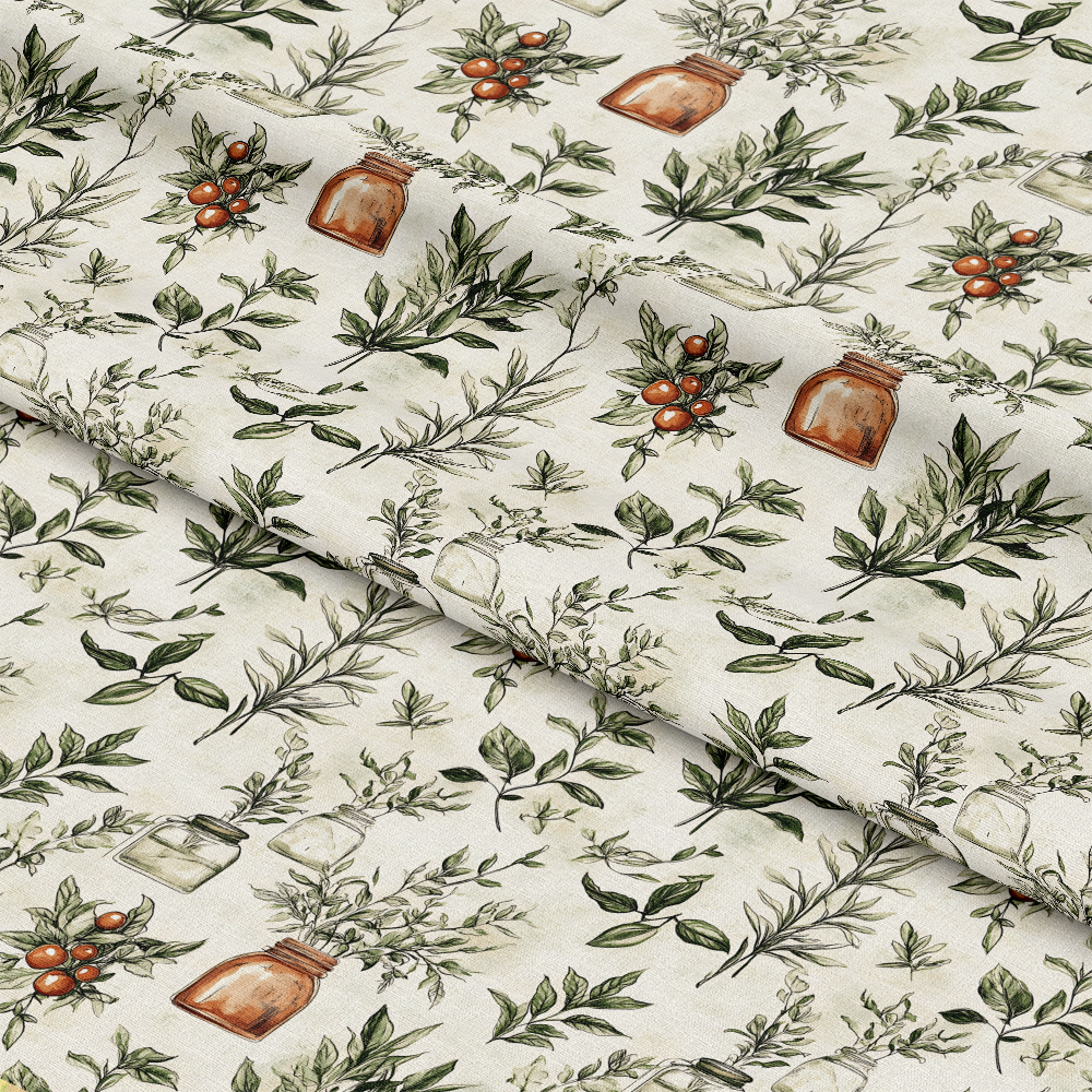 Vintage Kitchen Ingredients Pattern 9 Quilting Cotton Fabric