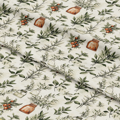 Vintage Kitchen Ingredients Pattern 9 Quilting Cotton Fabric