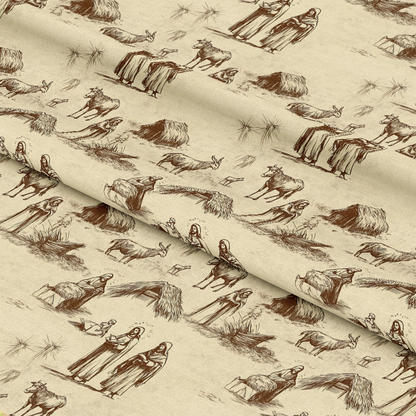 Vintage Nativity Scenes Pattern 10 Quilting Cotton Fabric