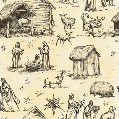 Bethlehem Toile Pattern 19 Minky Fabric